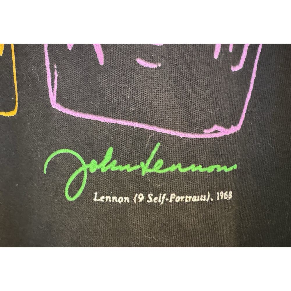 RARE John Lennon Official 9-Self Portraits Image Black T-Shirt Men’s 2XL - Picture 5 of 5